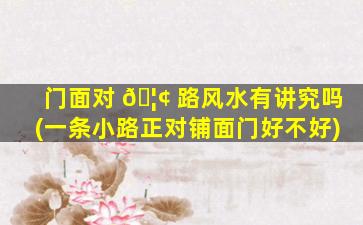 门面对 🦢 路风水有讲究吗(一条小路正对铺面门好不好)
